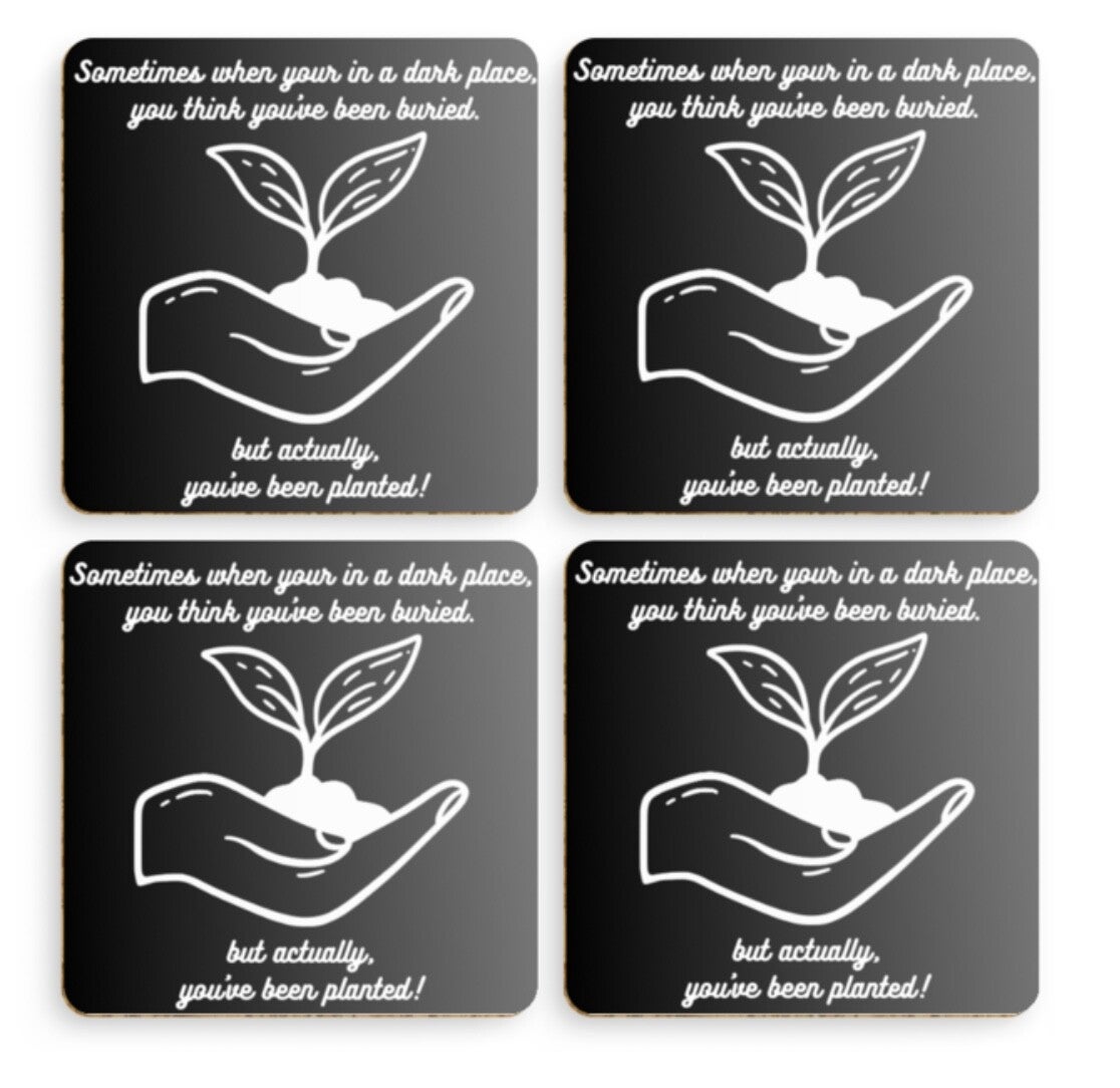 Coaster Set x4 - Plant the seed
