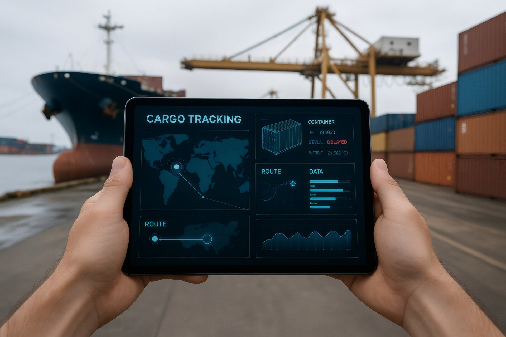 Screenshot of the application for electronic cargo tracking
