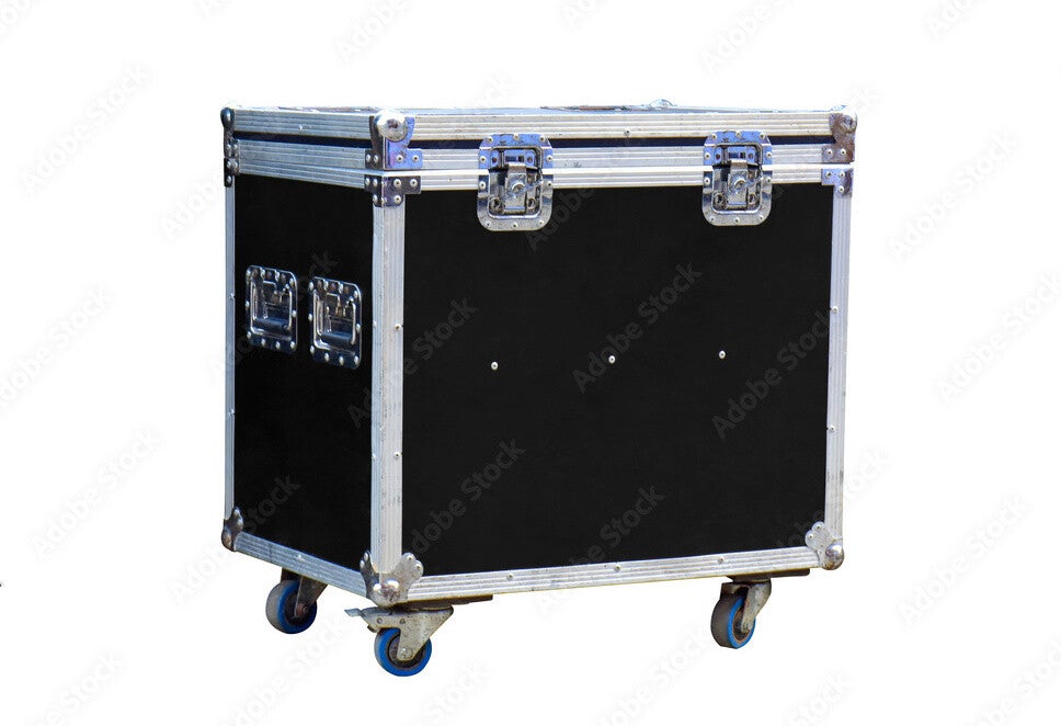Aluminium case for documents on wheels