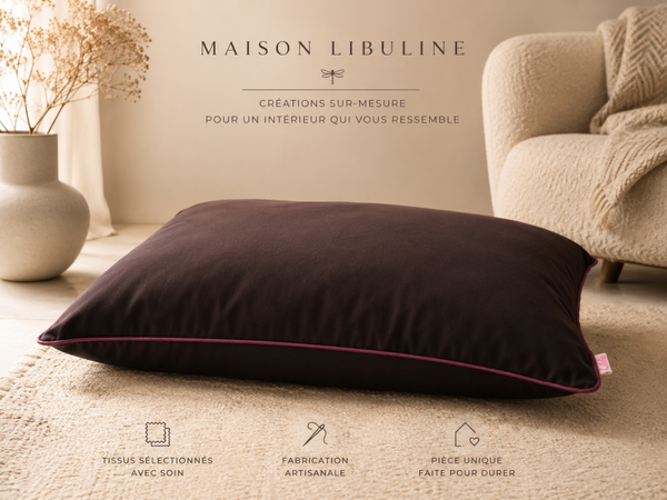 Coussin en satin de coton
