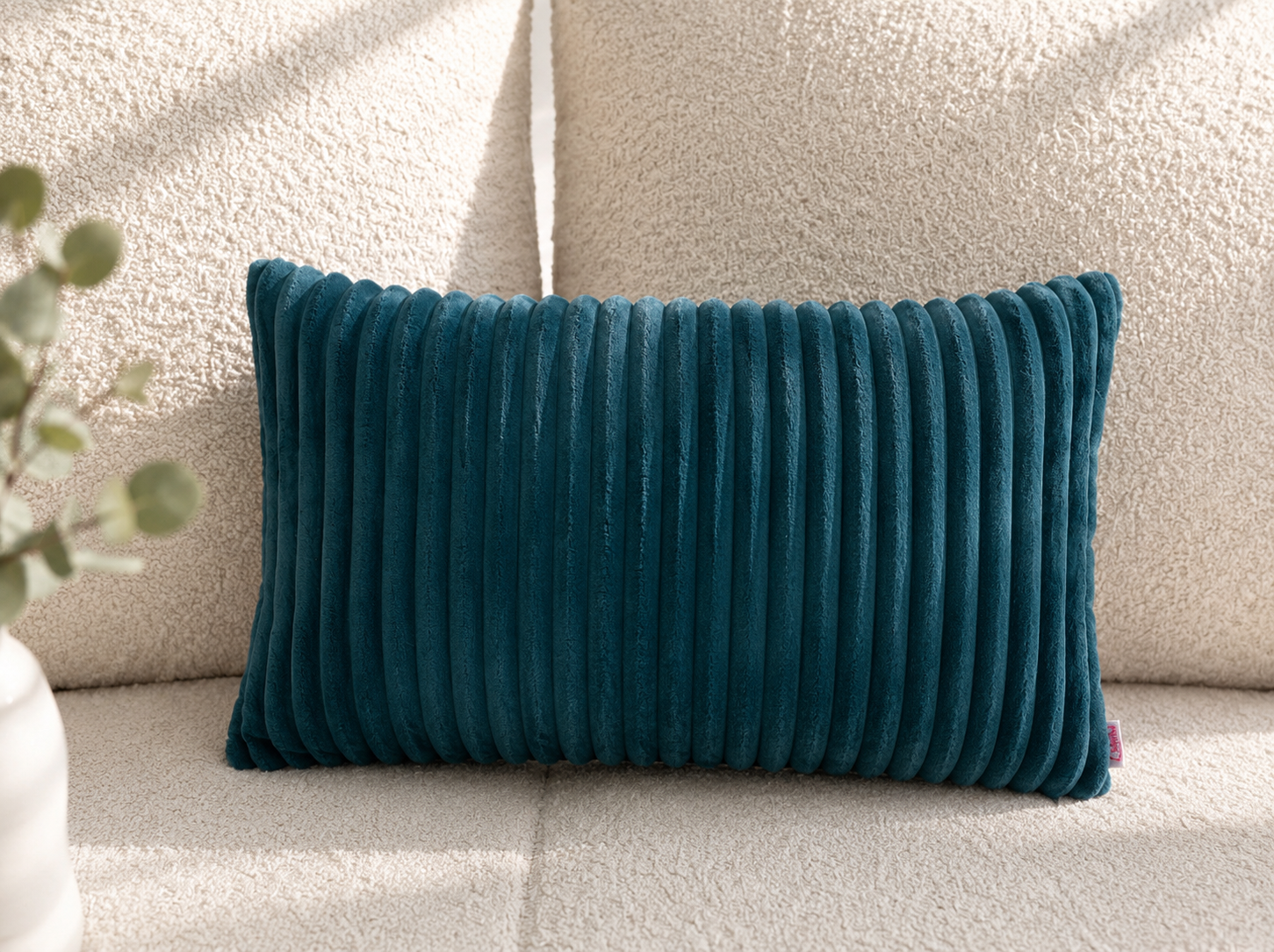 Coussin en Velours Grosses Cotes