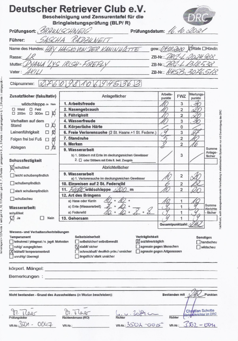 Bringleistungsprüfung