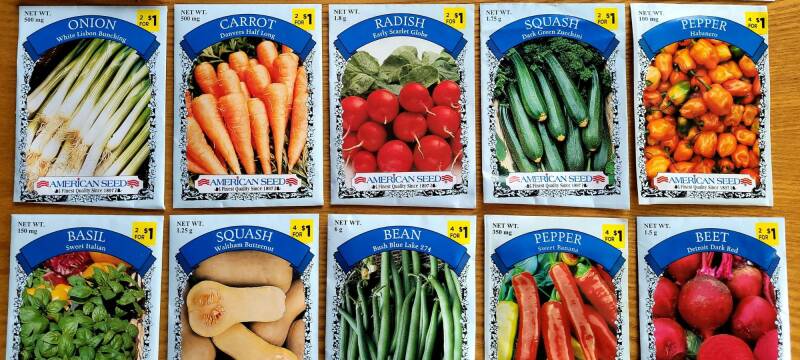 various seed packets