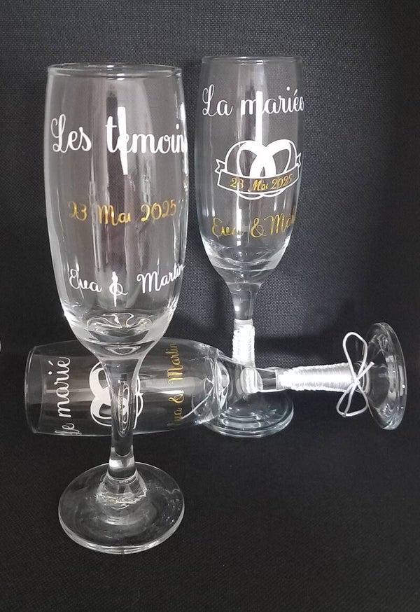 Coupes mariés et temoins