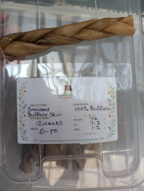 Braided buffalo skin