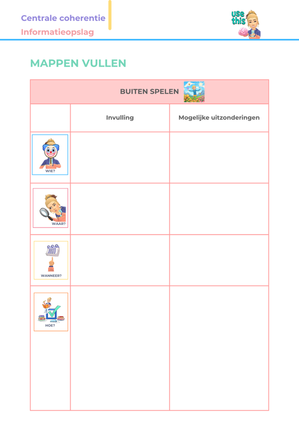 Mappen vullen: 'Buiten spelen'