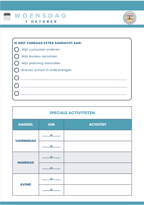 Planagenda September