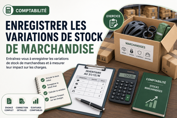 Exercice: Enregistrer les variations de stock de marchandise
