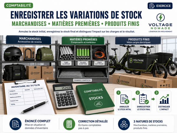 Exercice: Enregistrer les variations de stocks variés