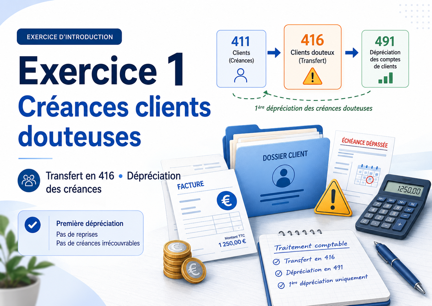 Exercice 1 – Créances clients douteuses