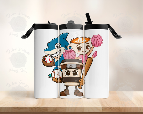 Brainrot Characters Sports Edition Tumbler – Fun Meme Design