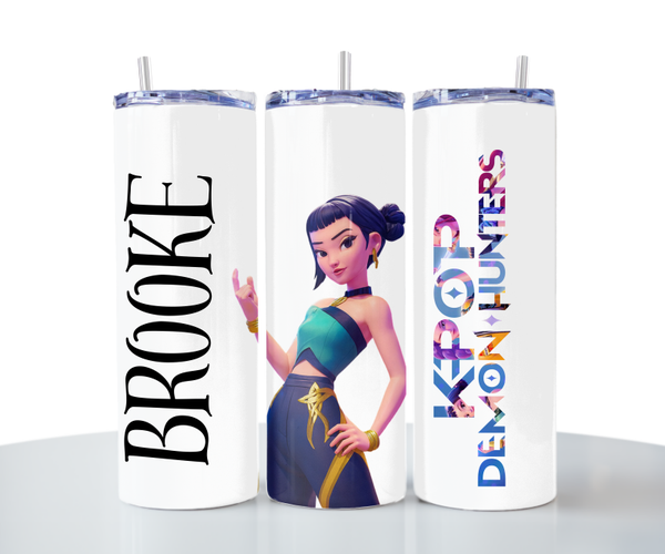K-Pop Demon Hunters Personalised Stainless Steel Tumbler – Zoey Design