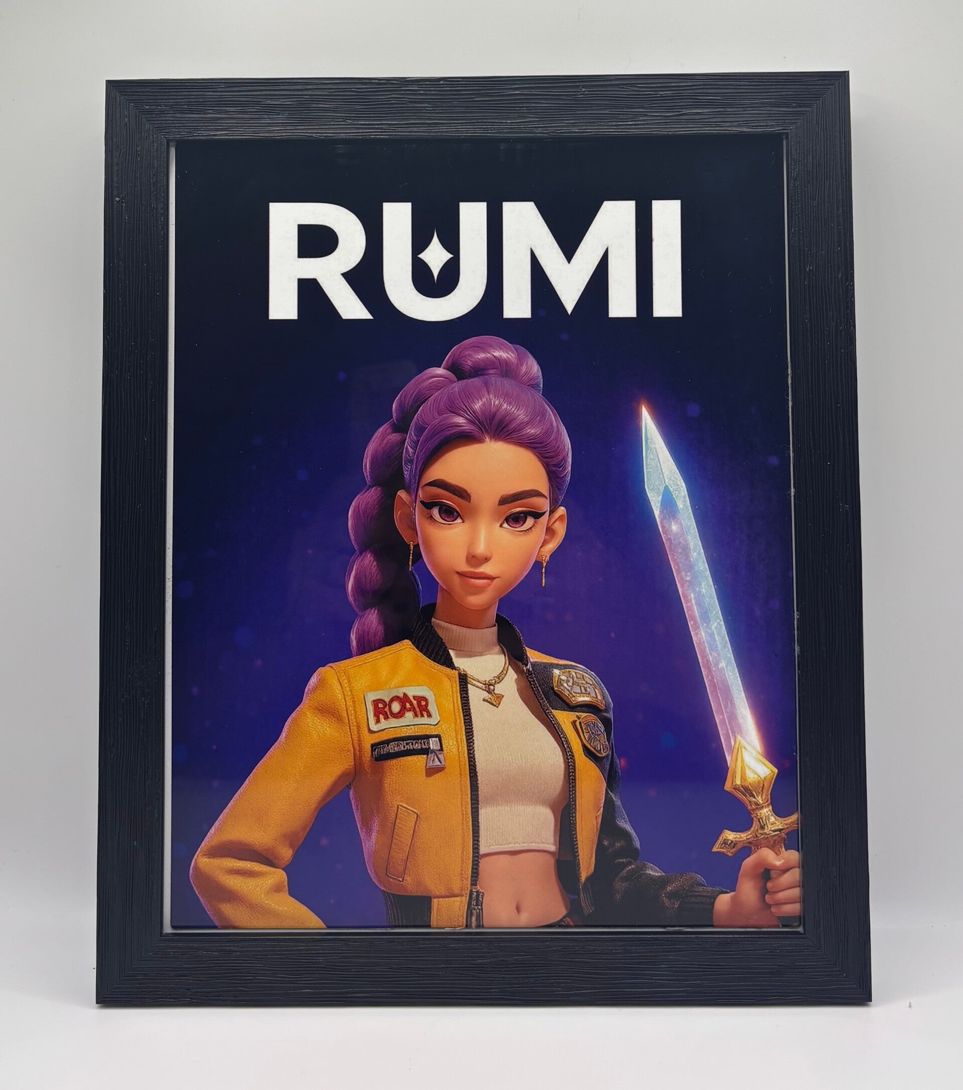 K-Pop Inspired Character Prints – 8x10" with Black Frame
