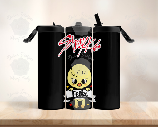 Stray Kids Inspired Tumbler – Felix Character Design