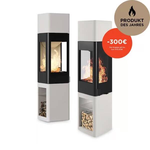 Poêle à bois Nordpeis YoU Colorado White High 6,6 kW - Variante : Nordpeis YoU Colorado White High, Thermotte Dark