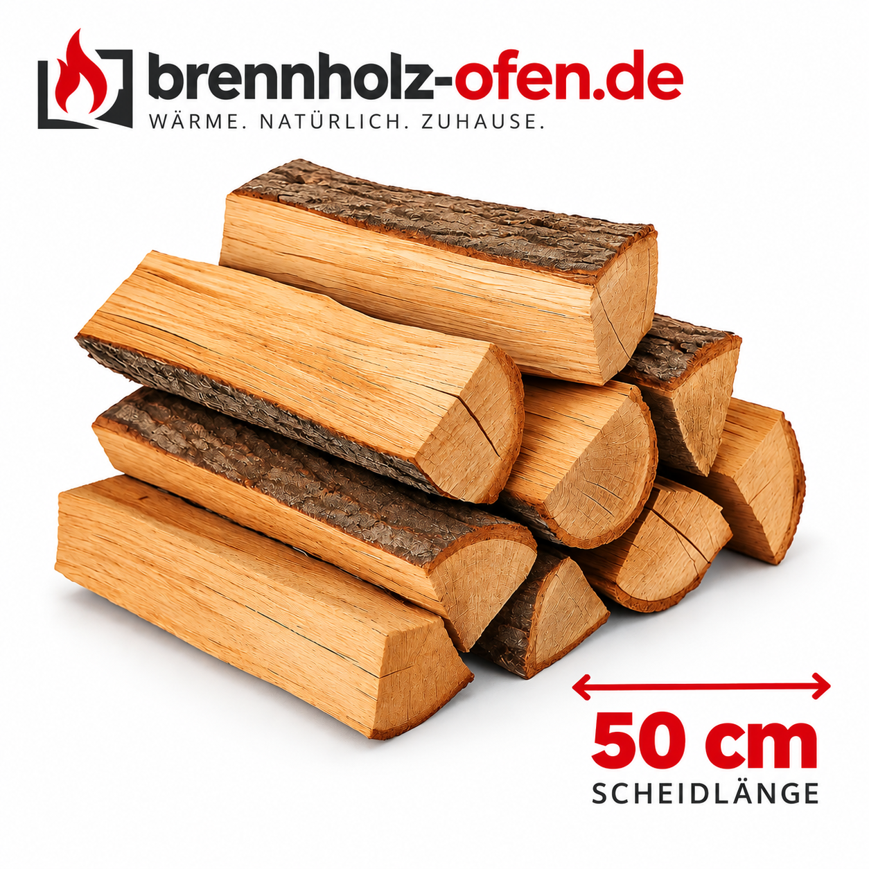 Brennholz Halb-Sec – 50 cm log