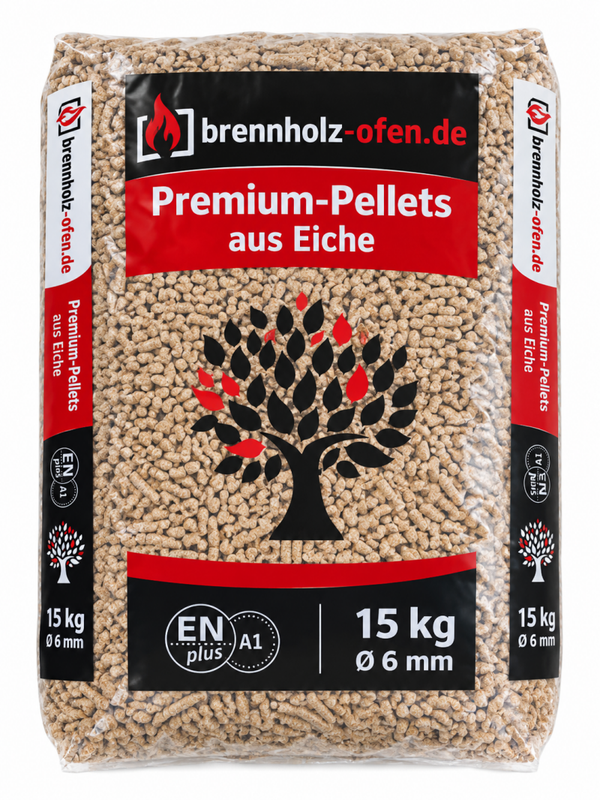 150kg Eichen-Pellets "Naturbrennstoffe" ENplusA1 inkl. Lieferung