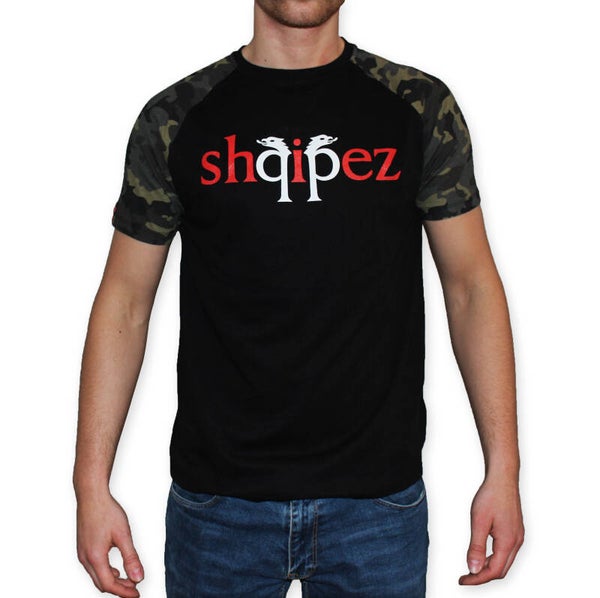 SHQIPEZ Crewneck T-shirt | Black/Camo