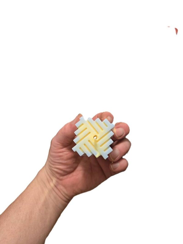 Blue and yellow square candle