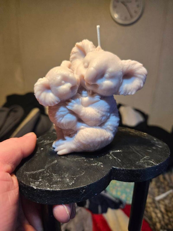 Koala and cub candle
