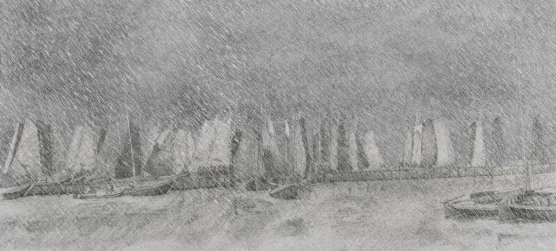 een tragische dag, hoort bij de visafslag van Schokland