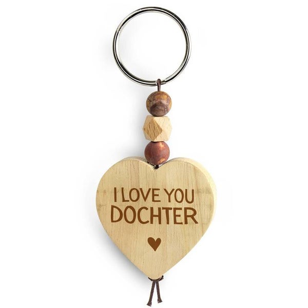 Houten sleutelhanger  - Dochter
