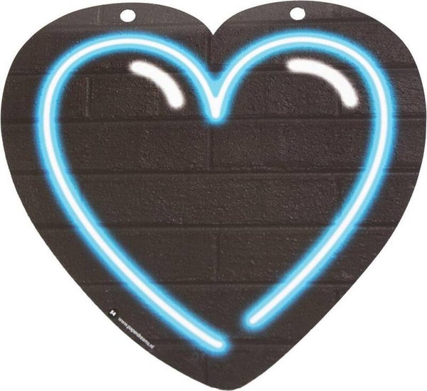 Neon afbeelding Hart blauw