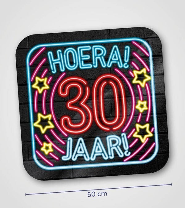 Neon huldeschild - 30 jaar