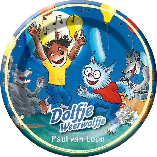 Kartonnen bordjes Dolfje weerwolfje