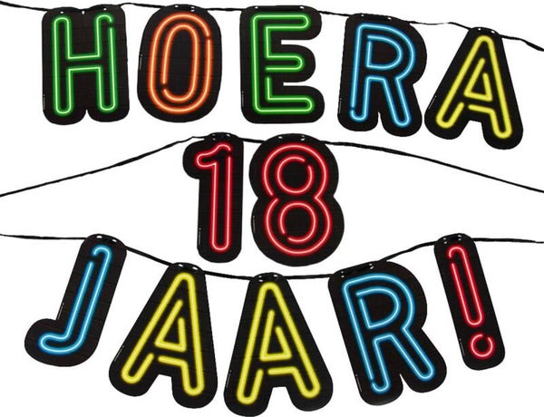 Neon slinger 18 jaar
