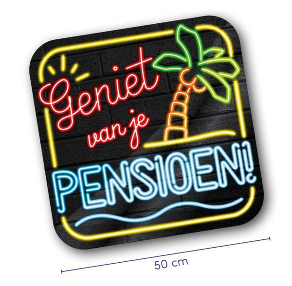Neon huldeschild - pensioen