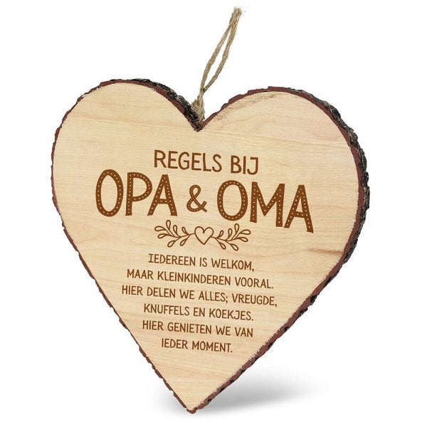 Deco hart  - opa en oma