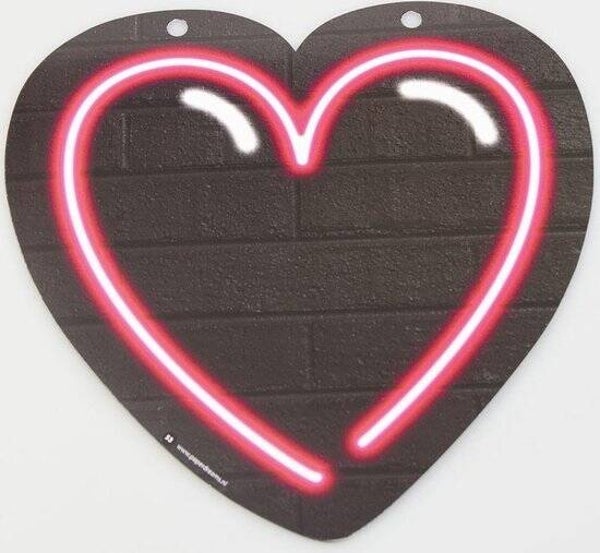 Neon afbeelding Hart roze