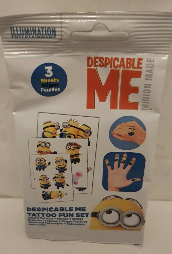 Minions tattoo en vinger tattoo set