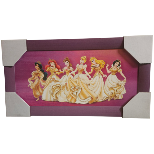 Schilderij princess - paarse lijst