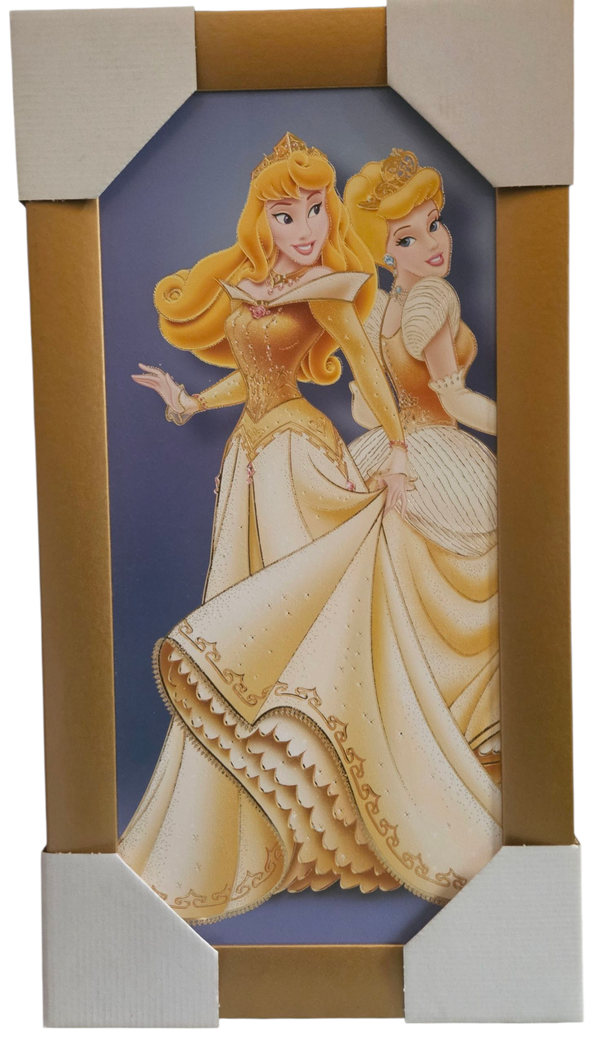 Schilderij princess - goudkleurige lijst
