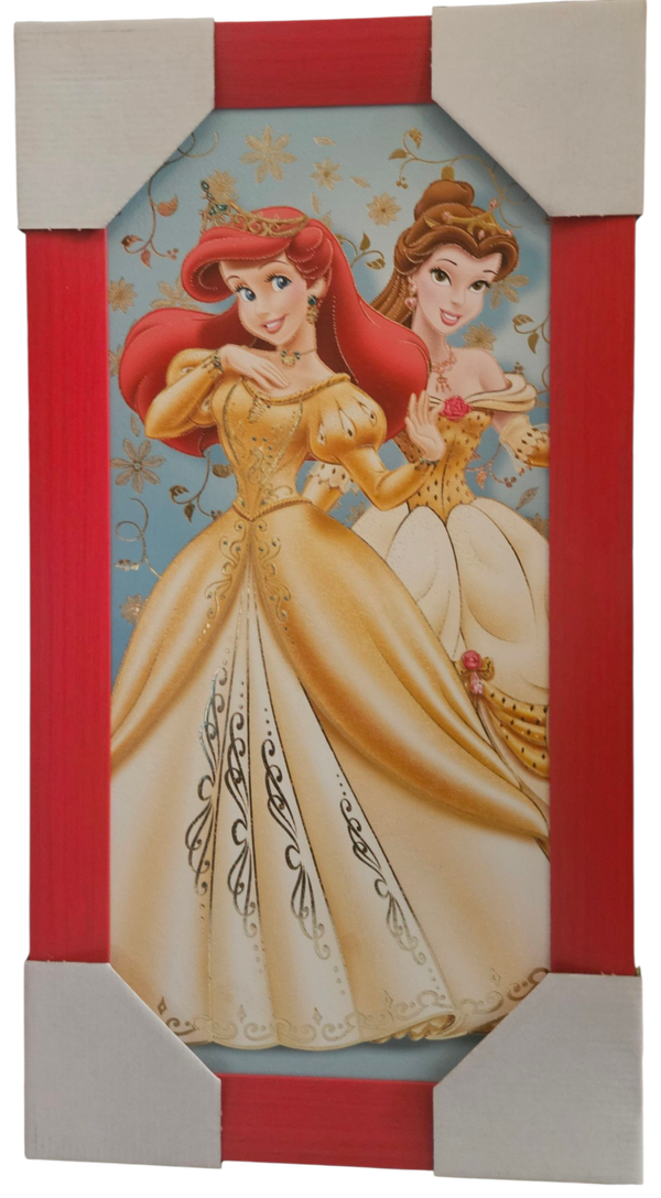 Schilderij princess - rode lijst