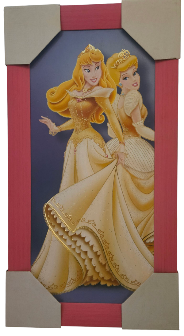 Schilderij princess - roze lijst
