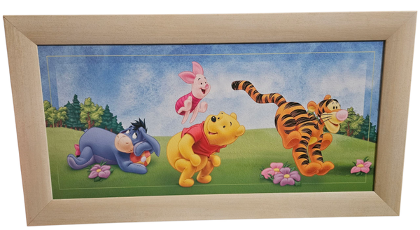 Schilderij Winnie the pooh - beige lijst