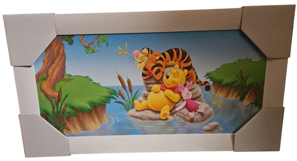 Schilderij Winnie the pooh - witte lijst