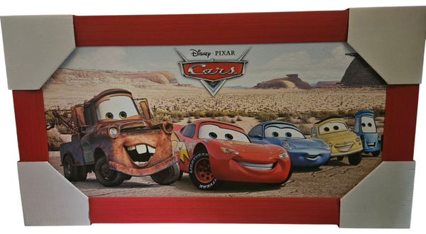 Schilderij Cars - rode lijst
