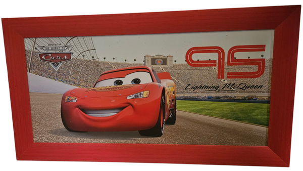 Schilderij Cars - rode lijst