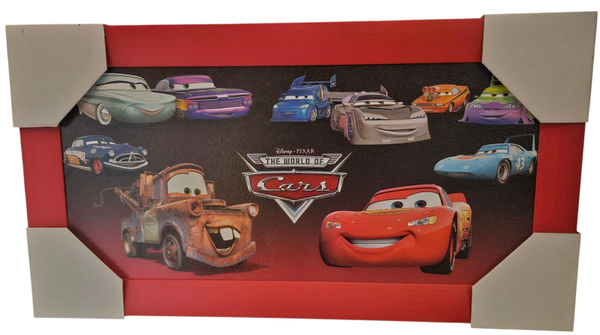 Schilderij Cars - rode lijst