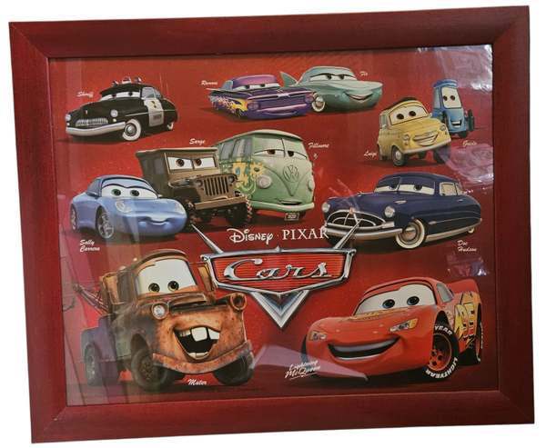 Schilderij Cars - rode lijst