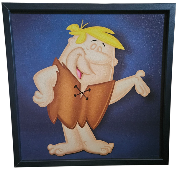 Schilderij Barney - Donkerblauwe lijst