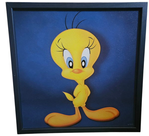 Schilderij tweety - donkerblauwe lijst