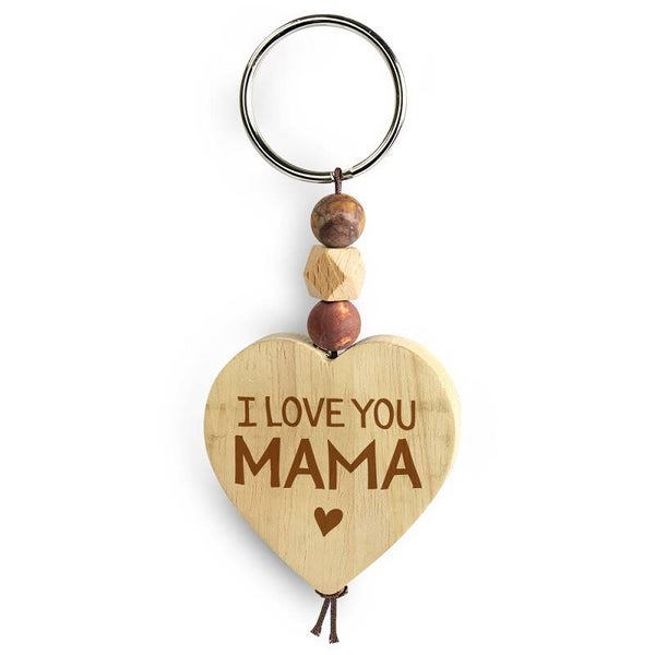 Houten sleutelhanger  - Mama