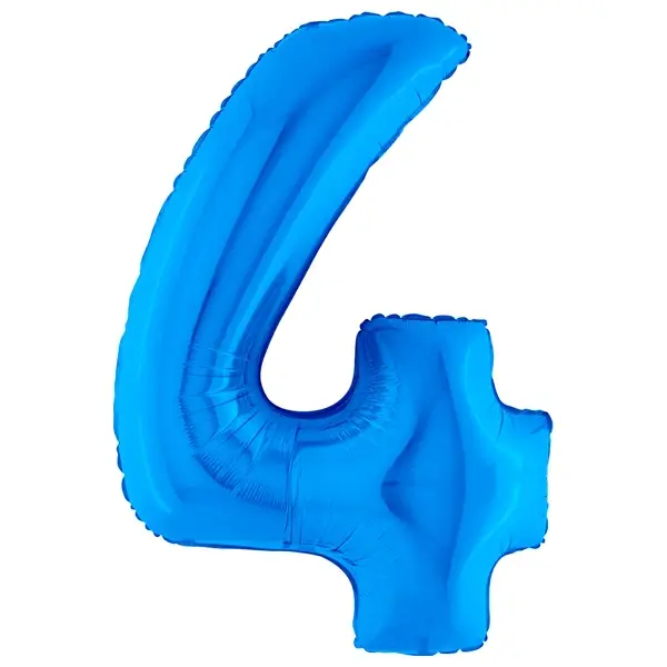Cijfer 4 blauw