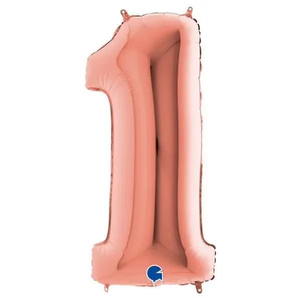 Cijfer 1 Rose goud