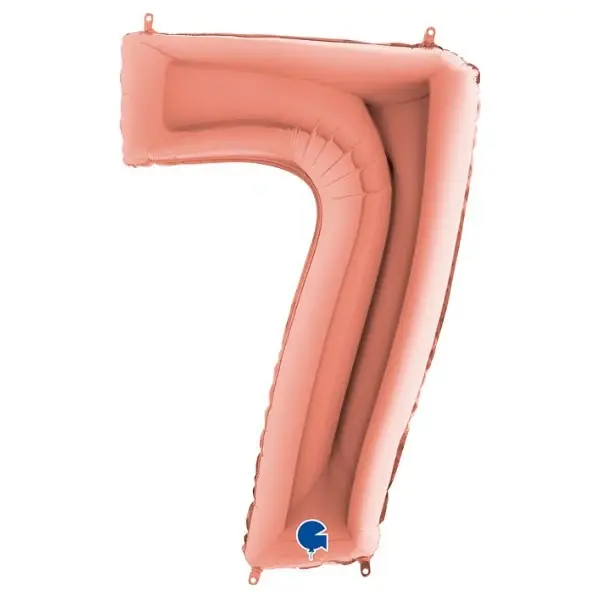 Cijfer 7 rose goud